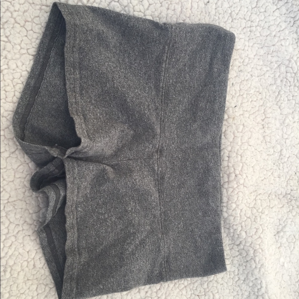 Gray spandex shorts